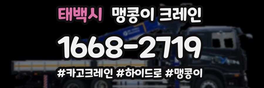 태백시 맹콩이 크레인