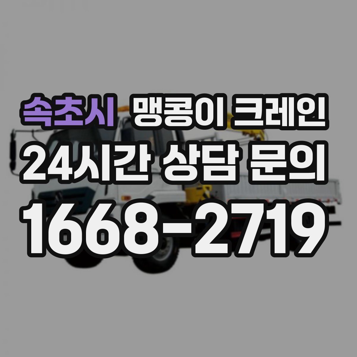 속초시 맹콩이 크레인