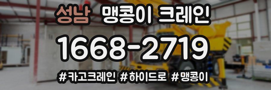 성남 맹콩이 크레인