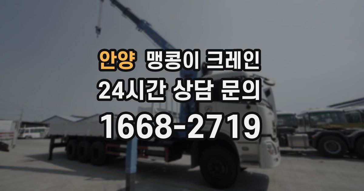 안양 맹콩이 크레인