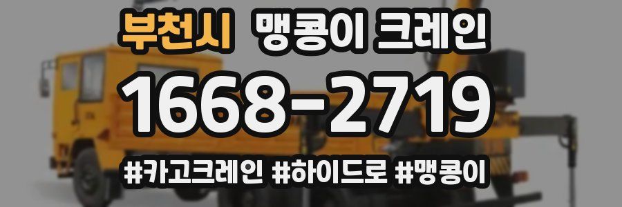 부천시 맹콩이 크레인