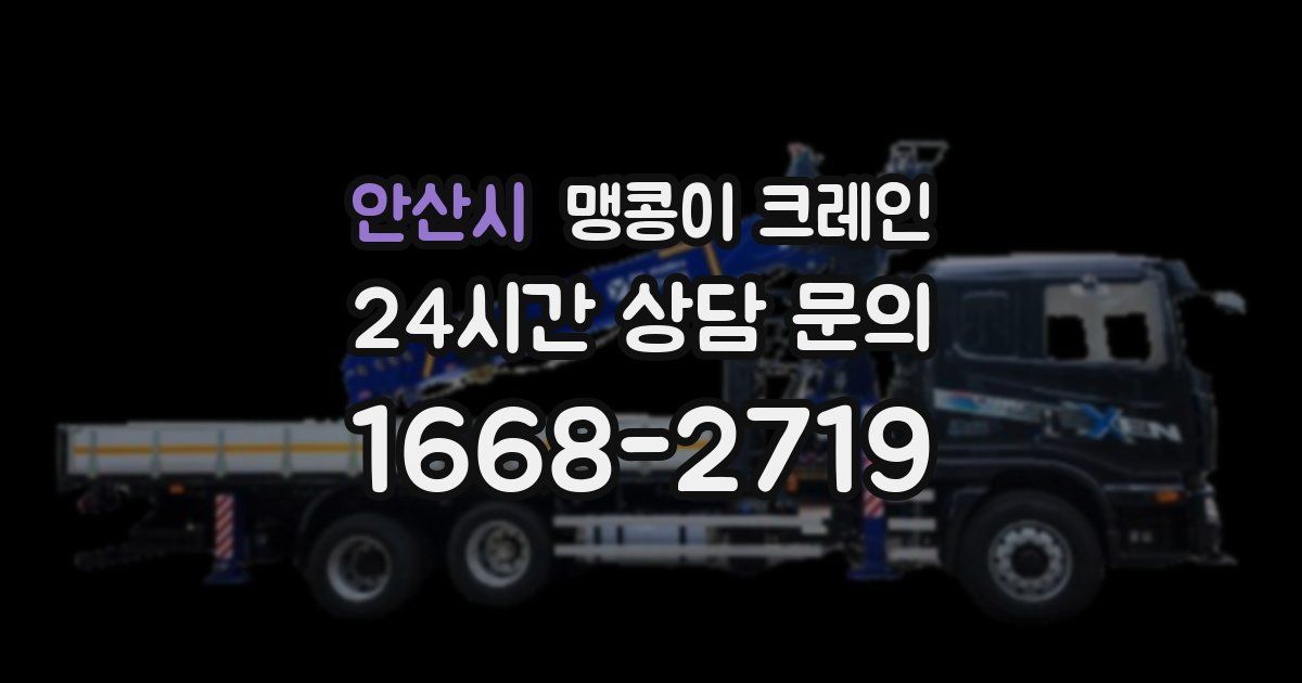 안산시 맹콩이 크레인