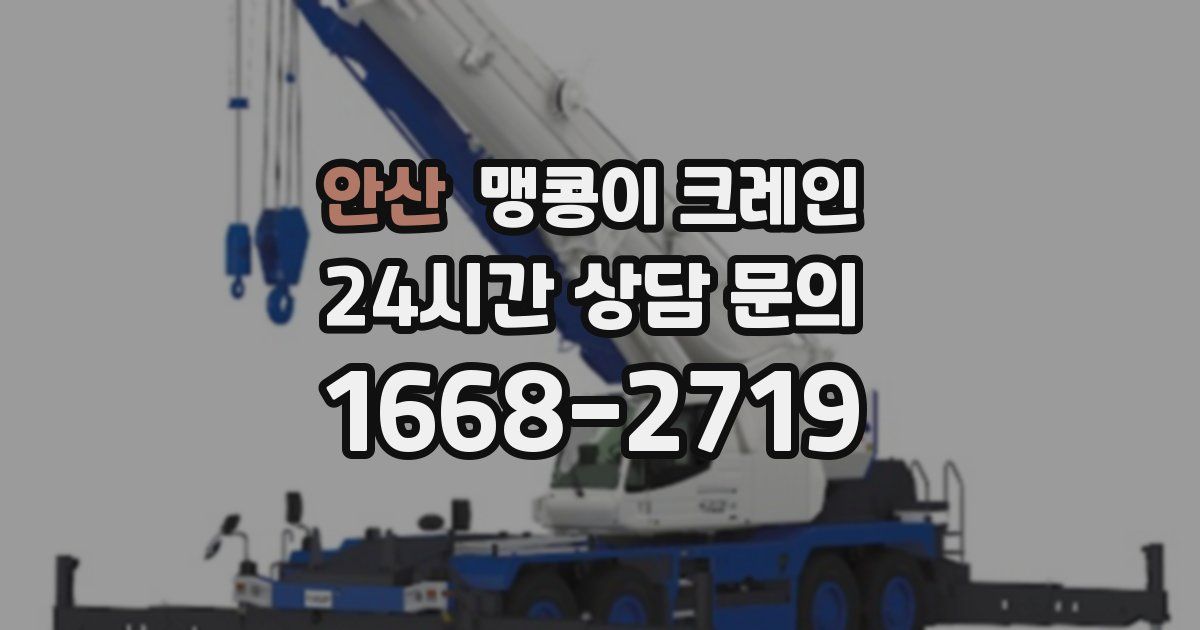 안산 맹콩이 크레인