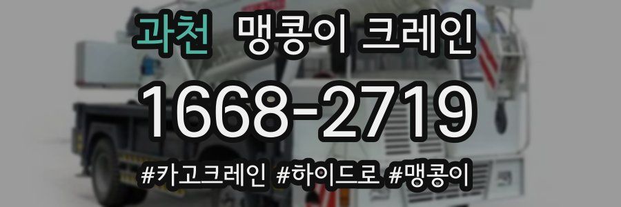 과천 맹콩이 크레인