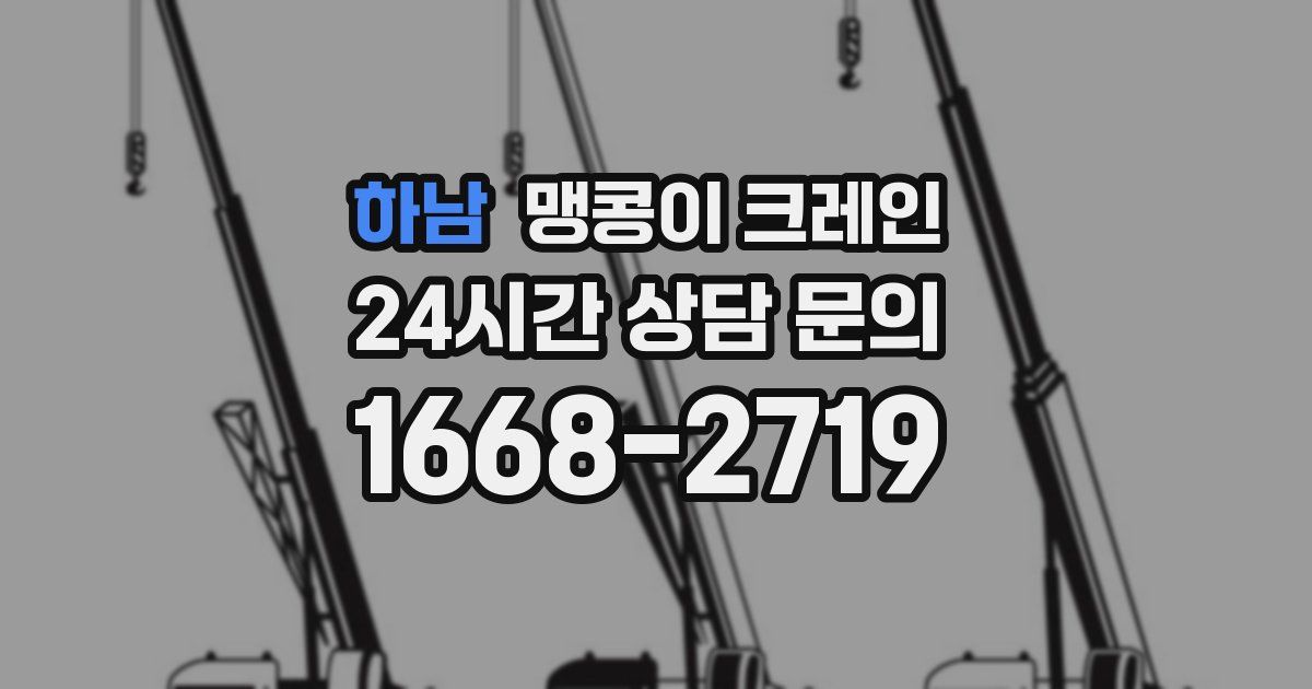 하남 맹콩이 크레인