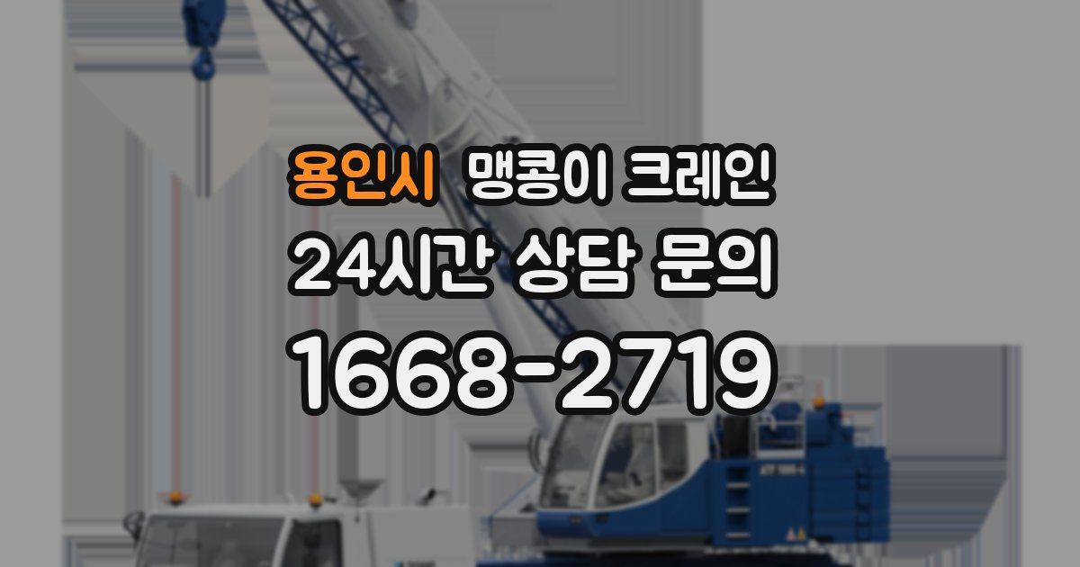 용인시 맹콩이 크레인