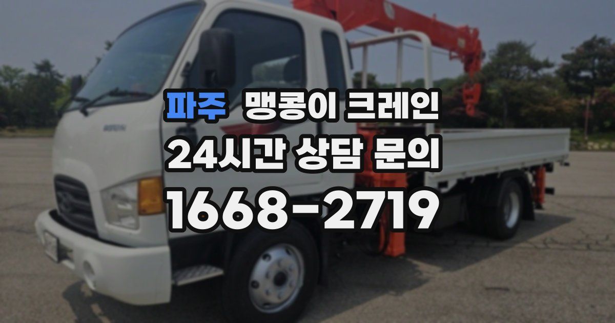 파주 맹콩이 크레인