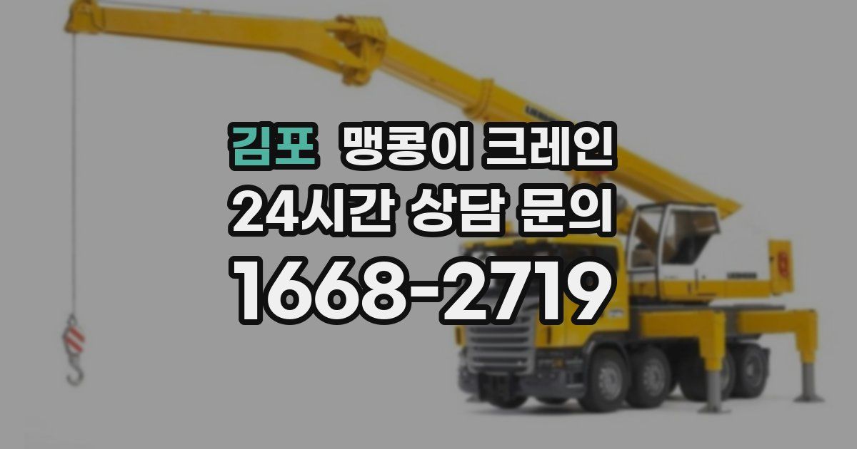 김포 맹콩이 크레인