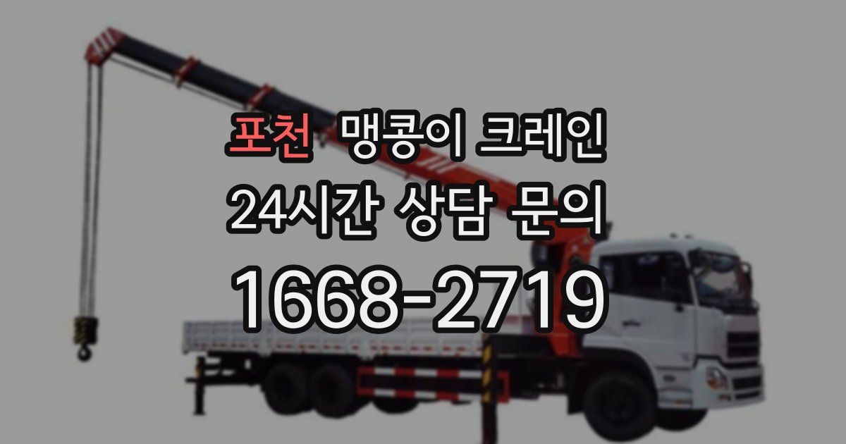 포천 맹콩이 크레인