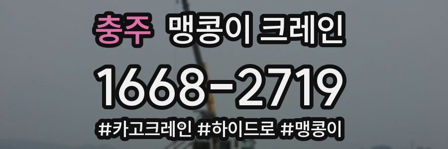 충주 맹콩이 크레인