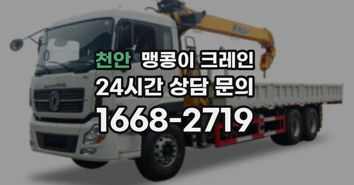 천안 맹콩이 크레인