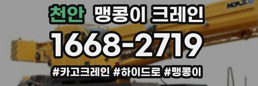 천안 맹콩이 크레인