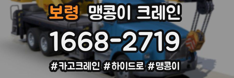 보령 맹콩이 크레인