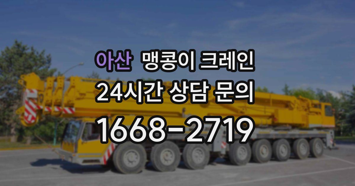 아산 맹콩이 크레인