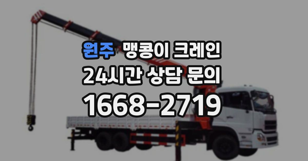 원주 맹콩이 크레인