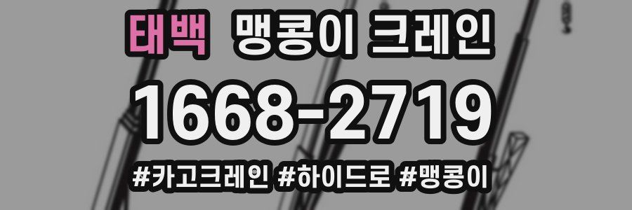 태백 맹콩이 크레인