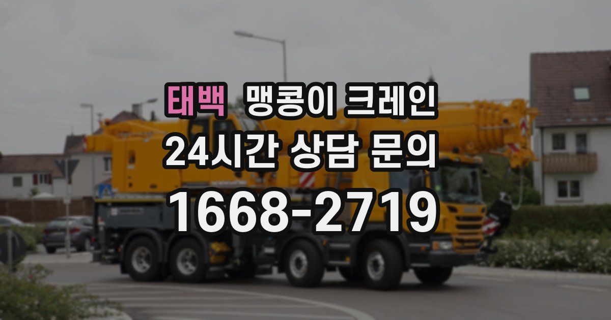 태백 맹콩이 크레인