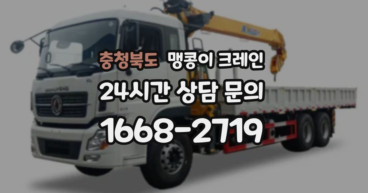 충청북도 맹콩이 크레인