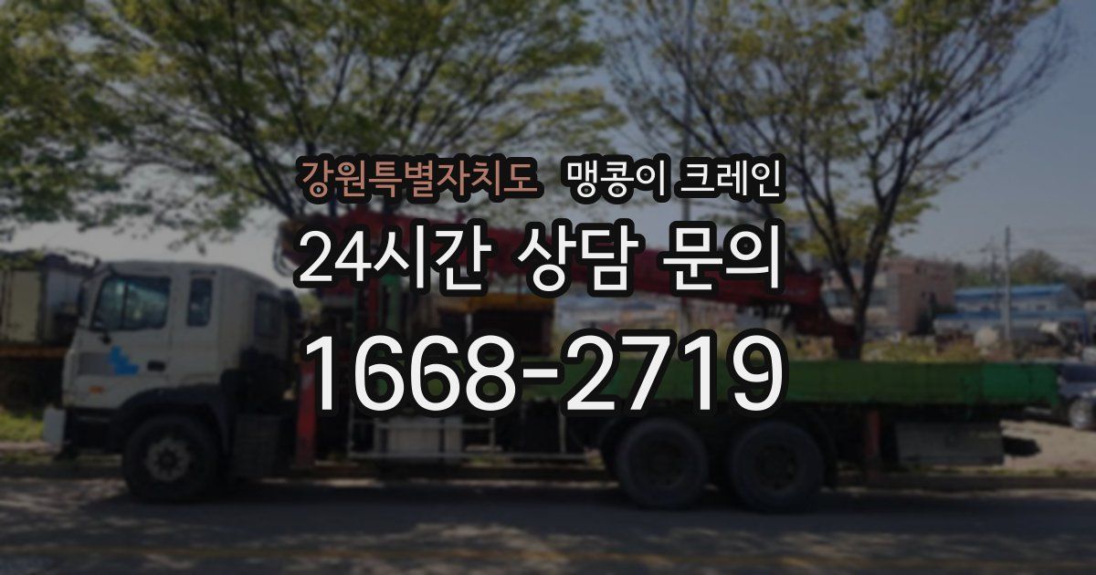 강원특별자치도 맹콩이 크레인