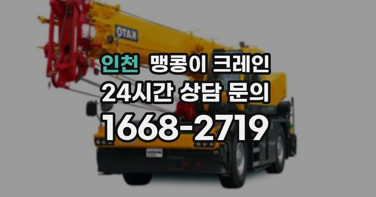 인천 맹콩이 크레인