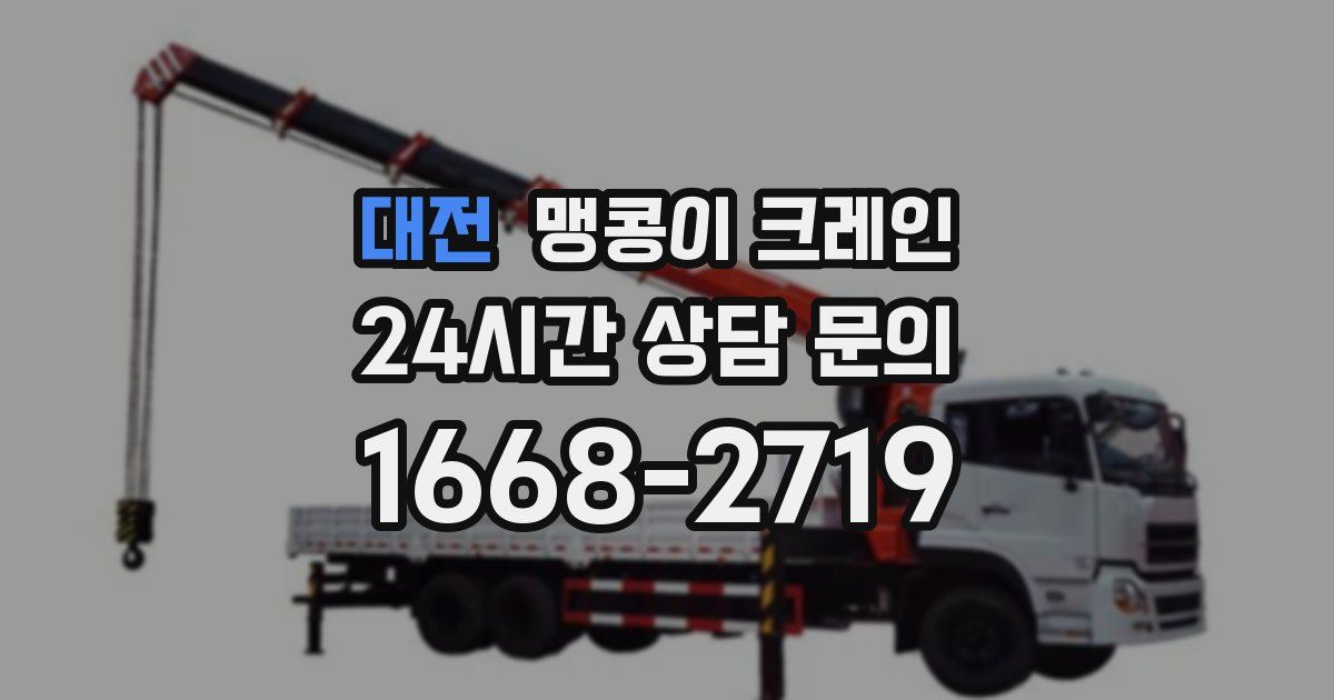 대전 맹콩이 크레인