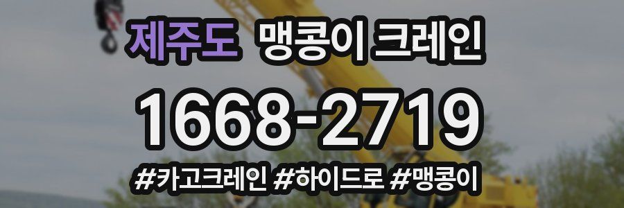 제주도 맹콩이 크레인