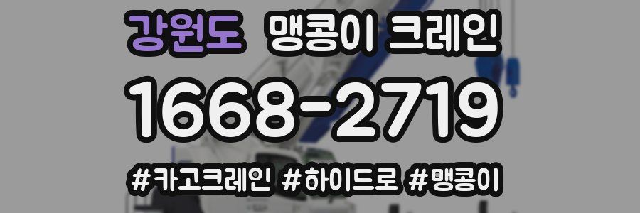 강원도 맹콩이 크레인