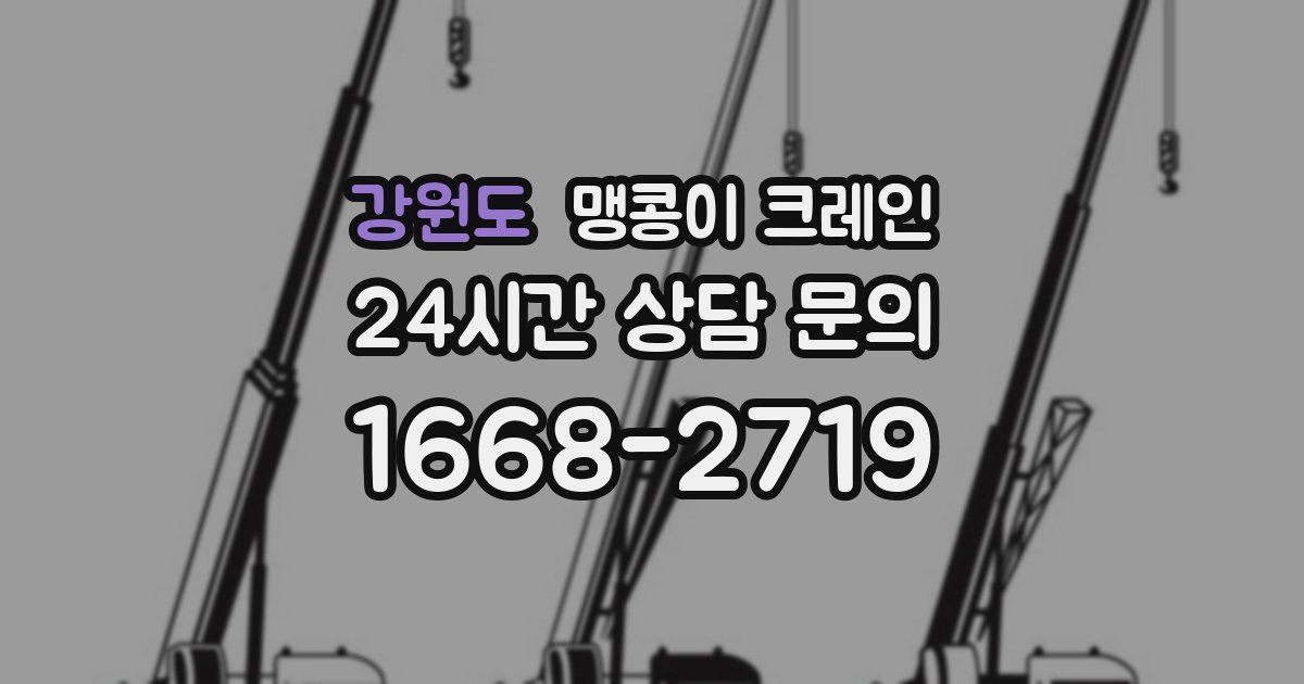 강원도 맹콩이 크레인