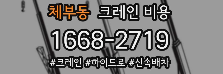 체부동 크레인 비용