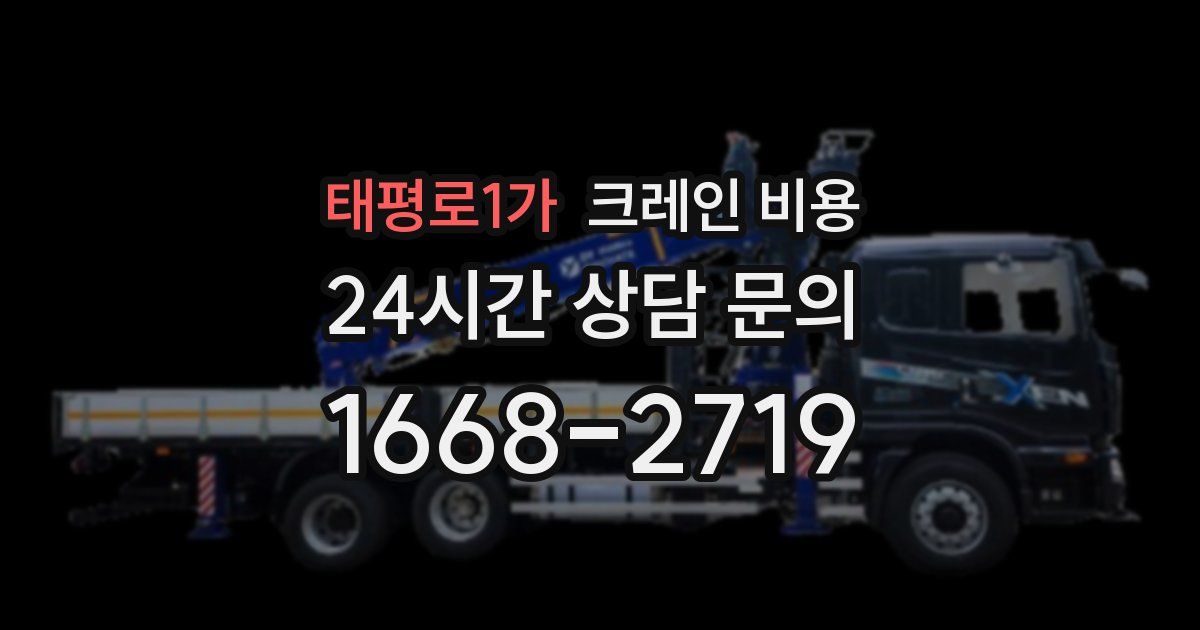 태평로1가 크레인 비용