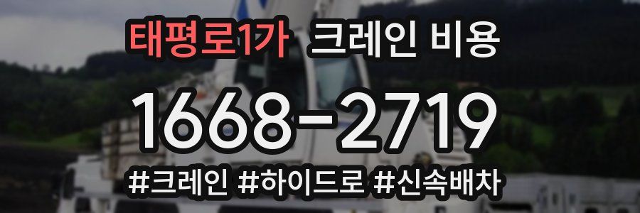 태평로1가 크레인 비용