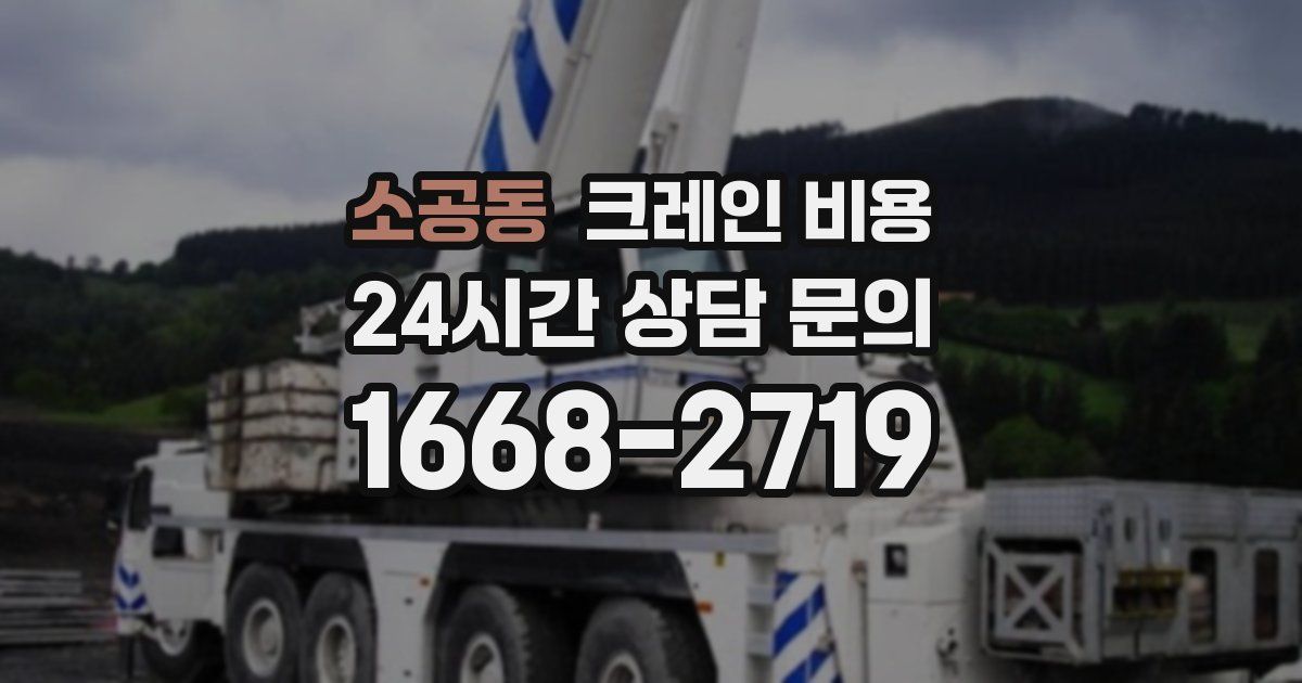 소공동 크레인 비용