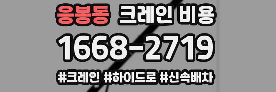 응봉동 크레인 비용