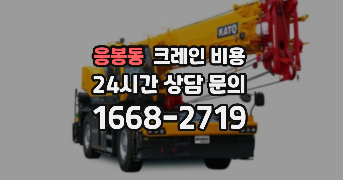 응봉동 크레인 비용