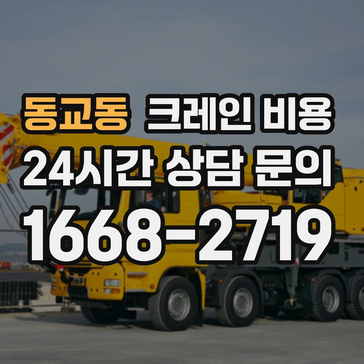 동교동 크레인 비용