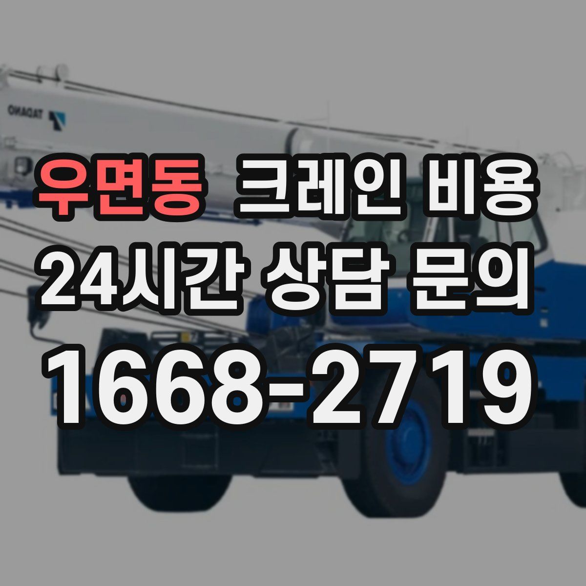 우면동 크레인 비용