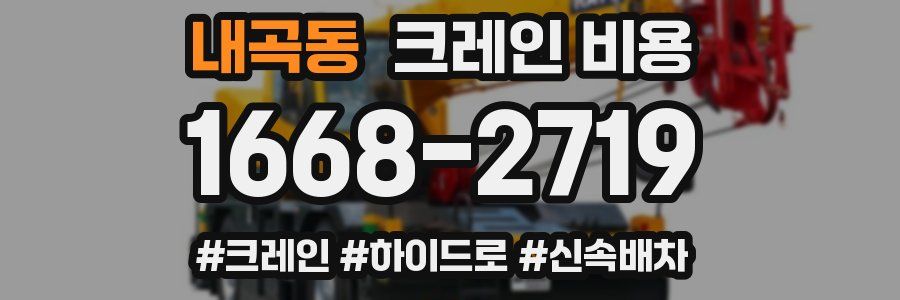 내곡동 크레인 비용