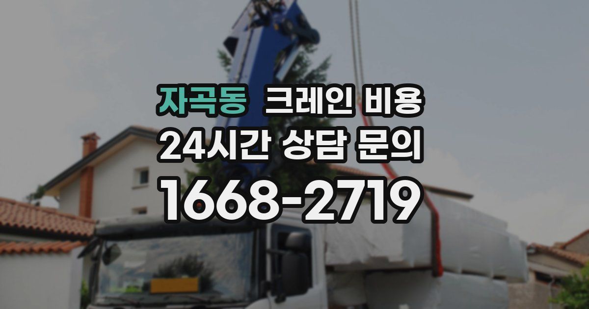 자곡동 크레인 비용