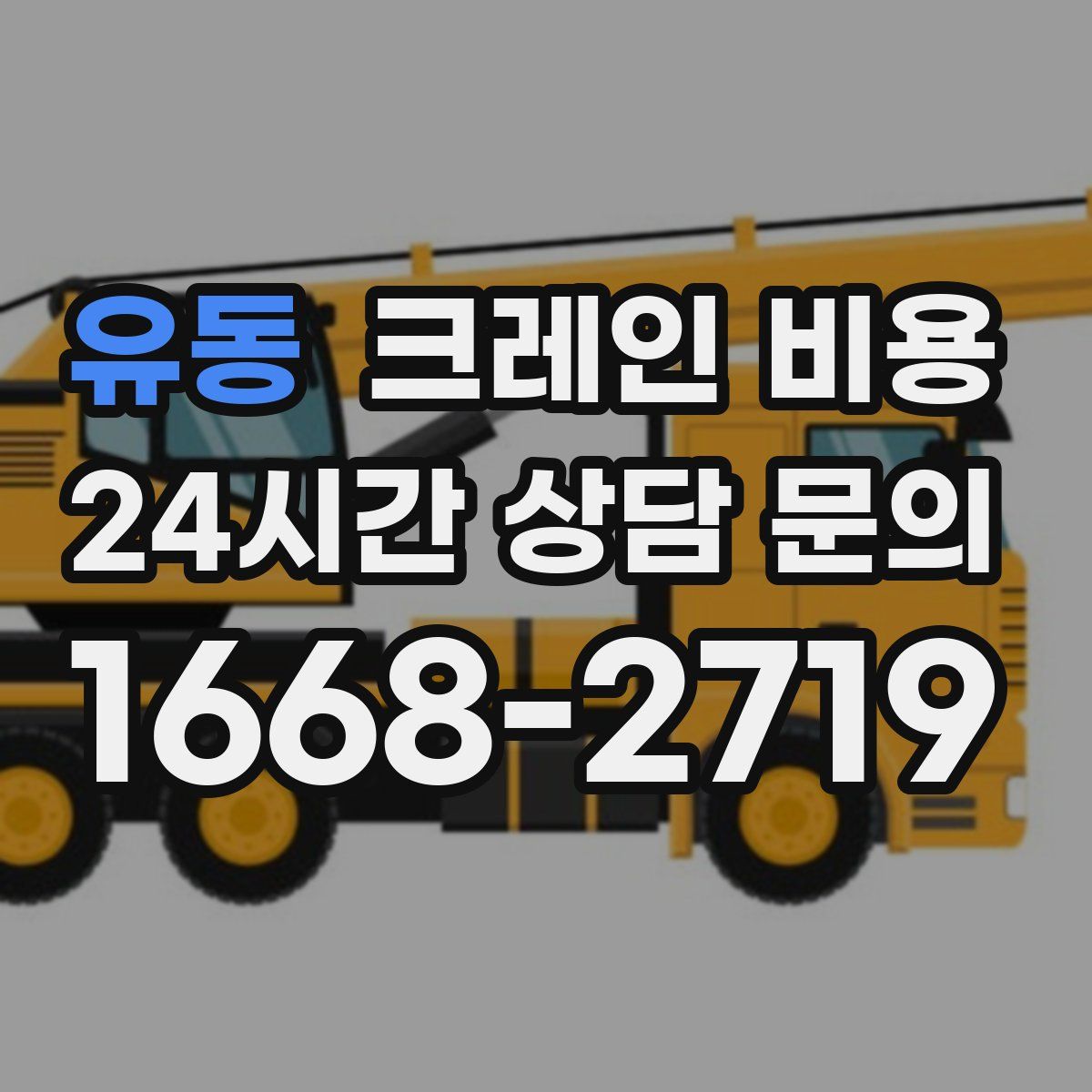 유동 크레인 비용
