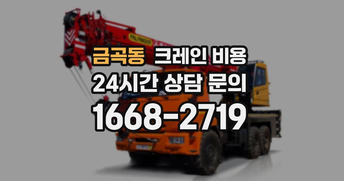 금곡동 크레인 비용