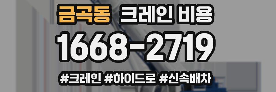금곡동 크레인 비용