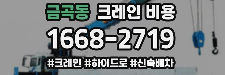 금곡동 크레인 비용