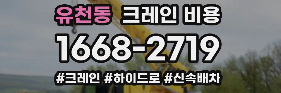 유천동 크레인 비용
