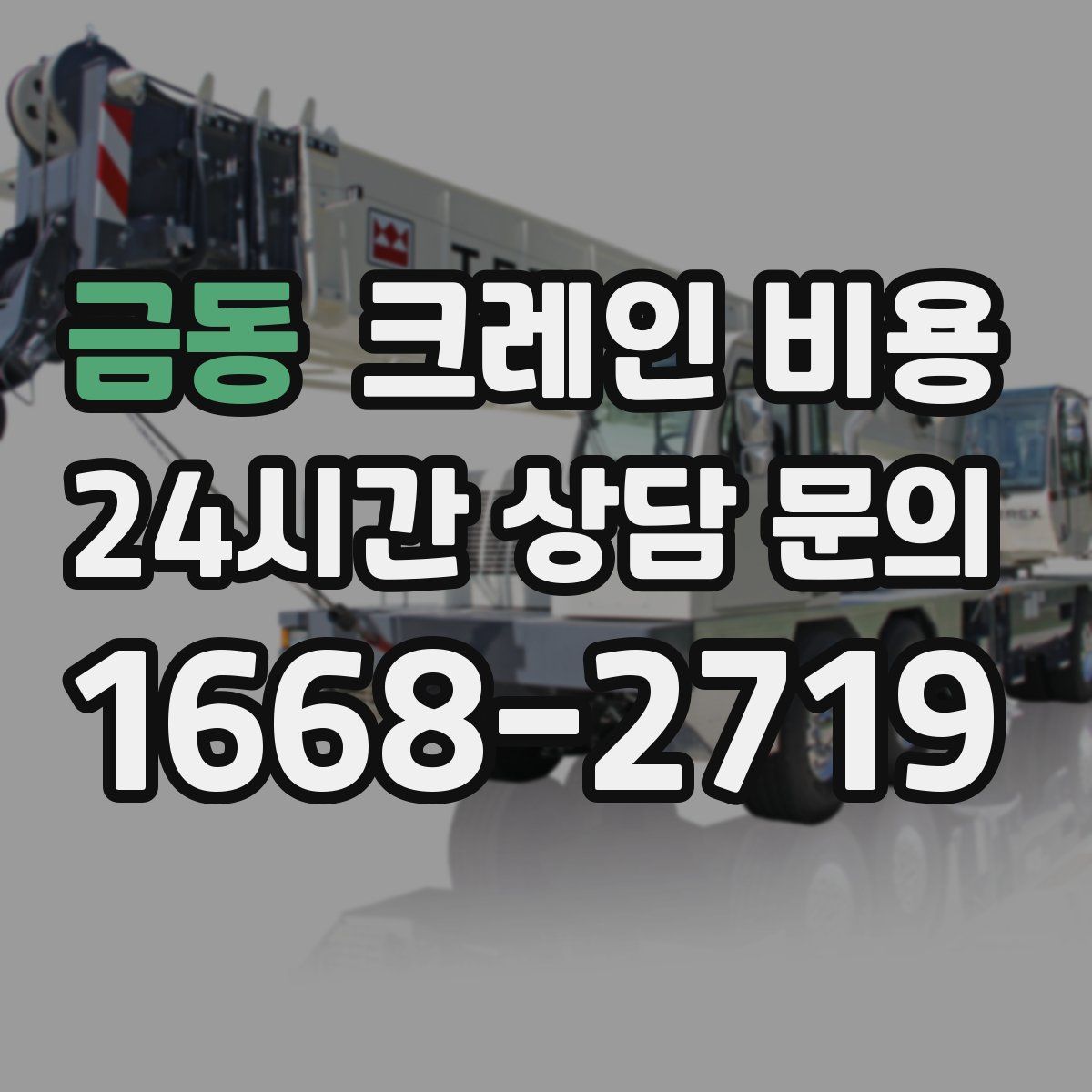 금동 크레인 비용