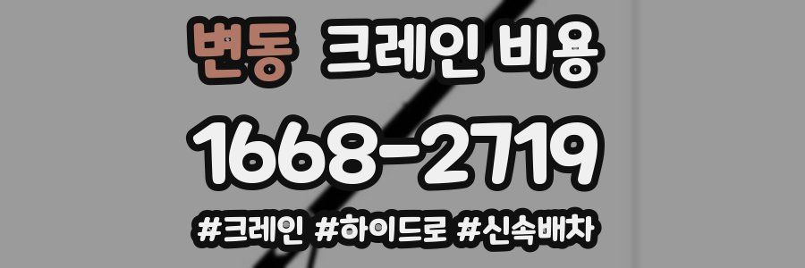 변동 크레인 비용