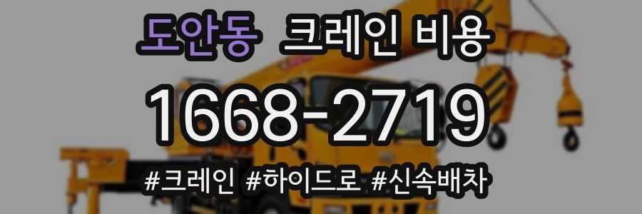 도안동 크레인 비용