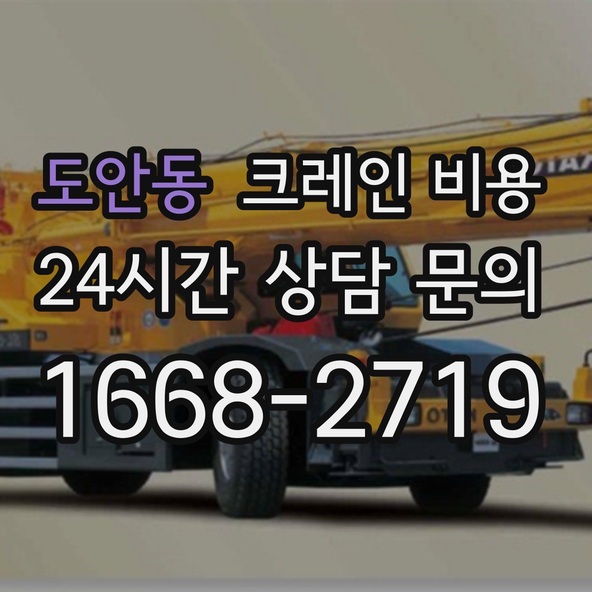 도안동 크레인 비용