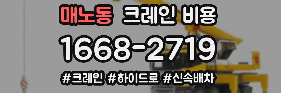 매노동 크레인 비용