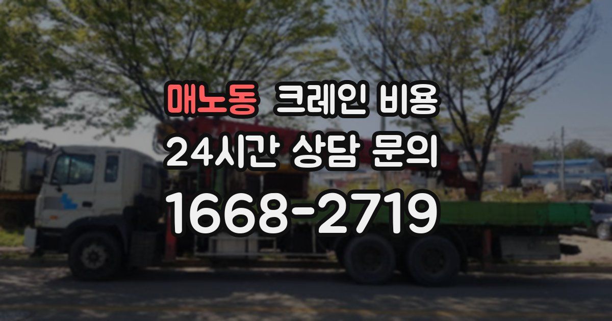 매노동 크레인 비용