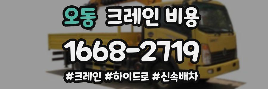 오동 크레인 비용